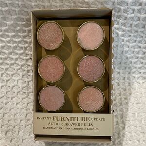 Set of 6 Pink Drawer Pulls